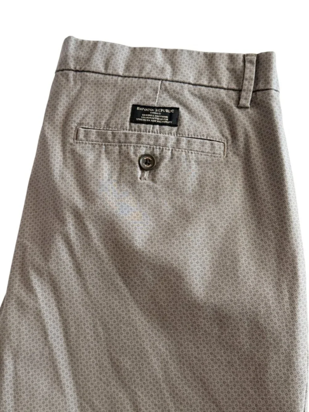 Men's Banana Republic Grey Rosette Patterned Slim-Fit Pants 36 x 30